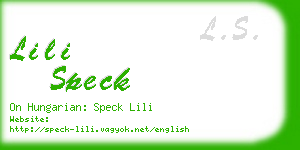 lili speck business card